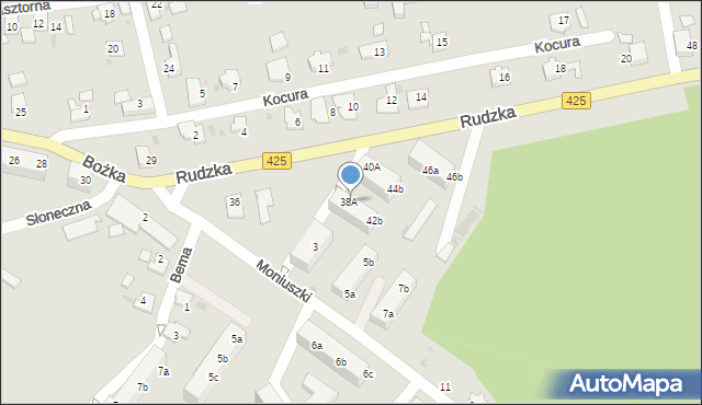 Kuźnia Raciborska, Rudzka, 42a, mapa Kuźnia Raciborska