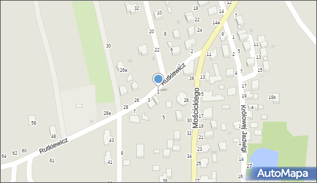 Łańcut, Rutkiewicz Wandy, 1, mapa Łańcut