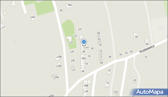 Łańcut, Rutkiewicz Wandy, 98a, mapa Łańcut