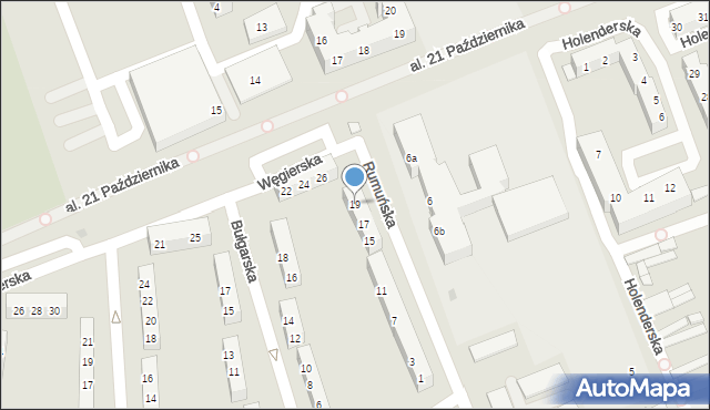 Leszno, Rumuńska, 19, mapa Leszno