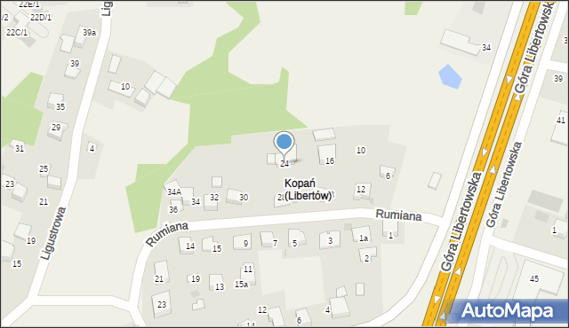 Libertów, Rumiana, 24, mapa Libertów