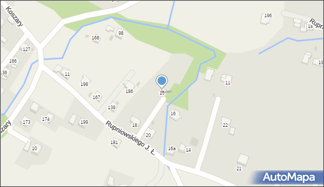 Limanowa, Rupniowskiego Joachima Łukasza, 15, mapa Limanowa