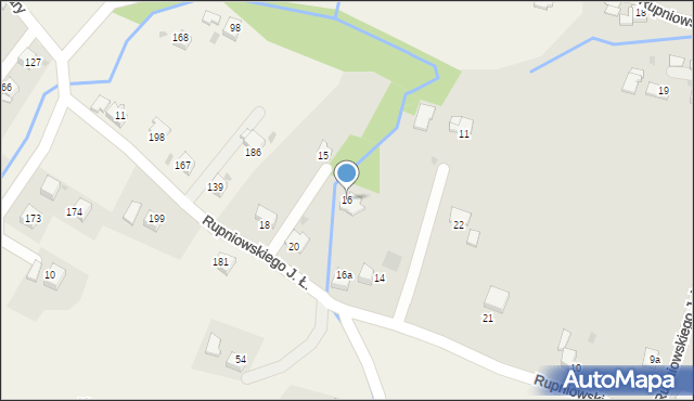 Limanowa, Rupniowskiego Joachima Łukasza, 16, mapa Limanowa