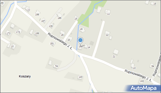 Limanowa, Rupniowskiego Joachima Łukasza, 16a, mapa Limanowa