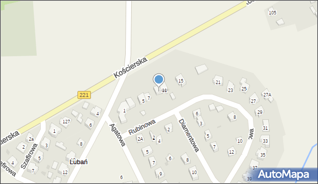 Lubań, Rubinowa, 9, mapa Lubań