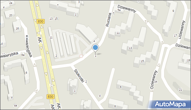 Lublin, Ruciana, 3a, mapa Lublina