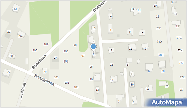 Ludwikowo, Rubinowa, 6, mapa Ludwikowo