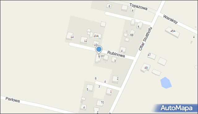 Luzino, Rubinowa, 5, mapa Luzino