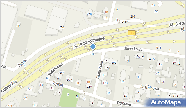 Michałowice, Rumuńska, 16, mapa Michałowice