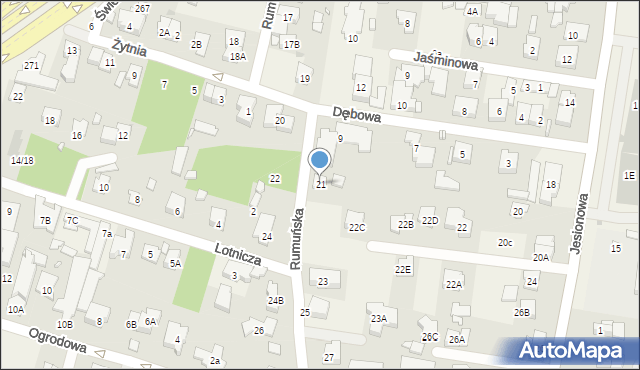 Michałowice, Rumuńska, 21, mapa Michałowice