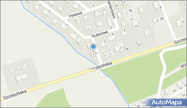 Morzyczyn, Rubinowa, 1, mapa Morzyczyn