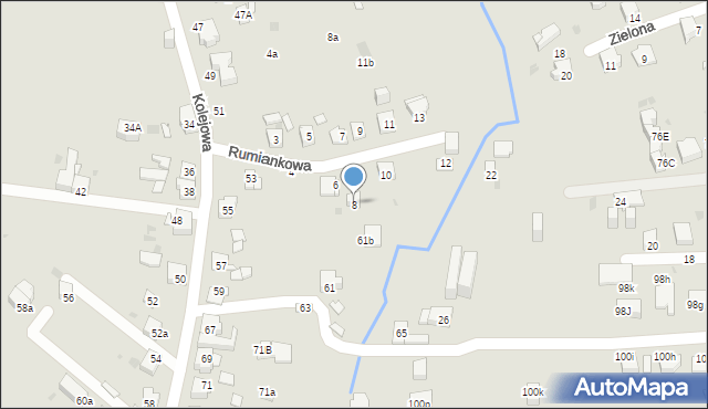 Mysłowice, Rumiankowa, 8, mapa Mysłowice