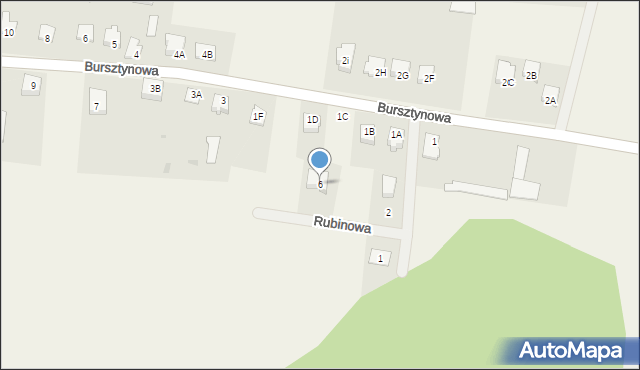 Nakły, Rubinowa, 6, mapa Nakły