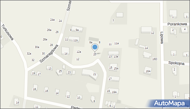 Niekanin, Rubinowa, 10, mapa Niekanin