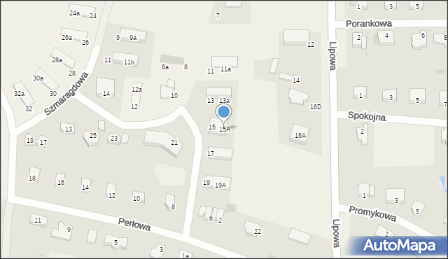 Niekanin, Rubinowa, 15A, mapa Niekanin