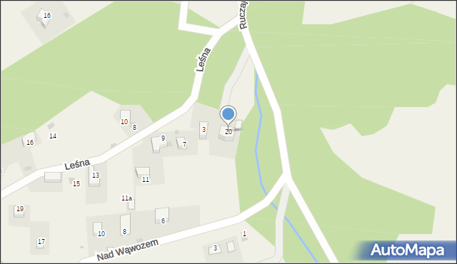 Nielepice, Ruczaj, 20, mapa Nielepice