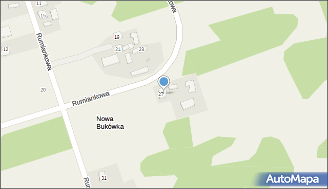 Nowa Bukówka, Rumiankowa, 29, mapa Nowa Bukówka