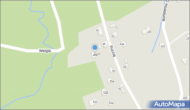 Nowy Sącz, Ruczaj, 46a, mapa Nowego Sącza