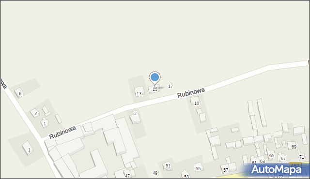 Olszowa, Rubinowa, 15, mapa Olszowa