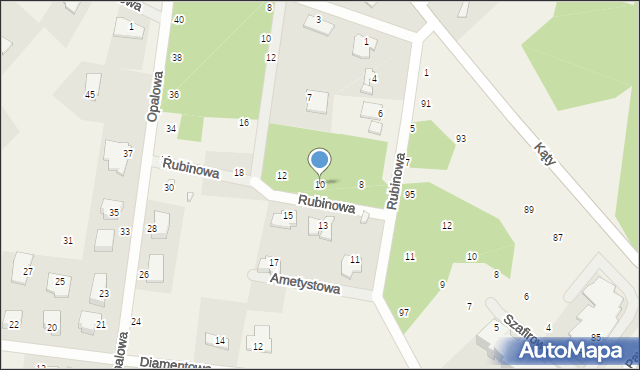 Osielsko, Rubinowa, 10, mapa Osielsko