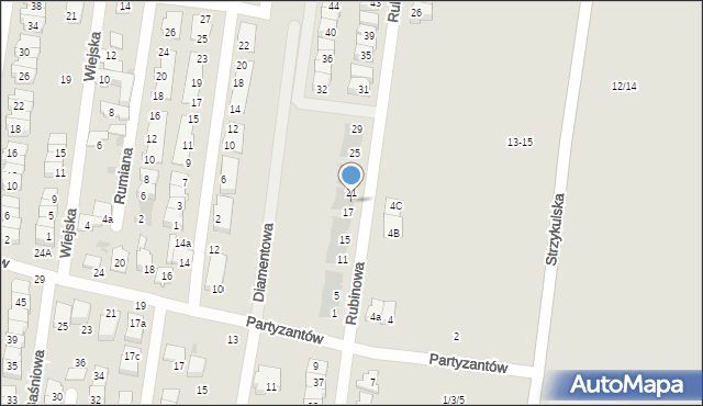 Ożarów Mazowiecki, Rubinowa, 19, mapa Ożarów Mazowiecki