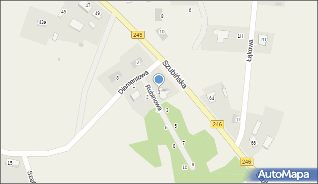 Paterek, Rubinowa, 1, mapa Paterek