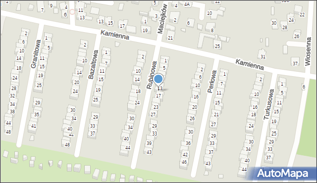 Piekary Śląskie, Rubinowa, 15, mapa Piekary Śląskie