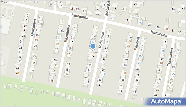 Piekary Śląskie, Rubinowa, 22, mapa Piekary Śląskie