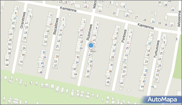 Piekary Śląskie, Rubinowa, 25, mapa Piekary Śląskie