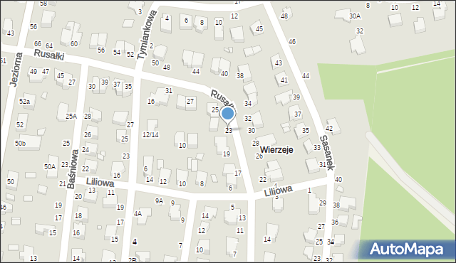 Piotrków Trybunalski, Rusałki, 23, mapa Piotrków Trybunalski