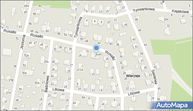 Piotrków Trybunalski, Rusałki, 27, mapa Piotrków Trybunalski