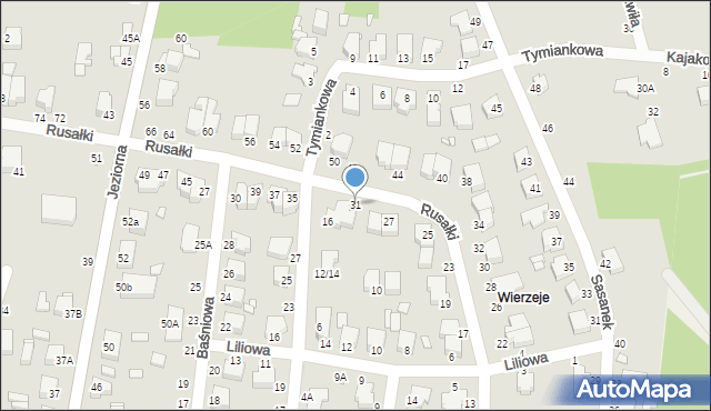 Piotrków Trybunalski, Rusałki, 31, mapa Piotrków Trybunalski