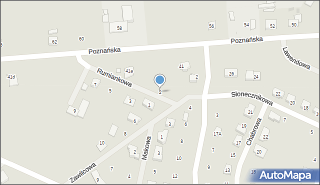 Pobiedziska, Rumiankowa, 2, mapa Pobiedziska