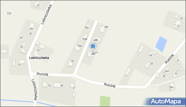 Poręba Wielka, Ruczaj, 48a, mapa Poręba Wielka