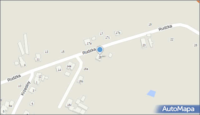 Poznań, Rudzka, 18, mapa Poznania