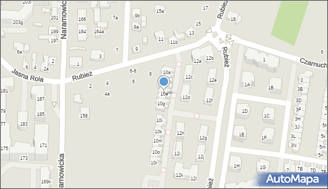 Poznań, Rubież, 10e, mapa Poznania