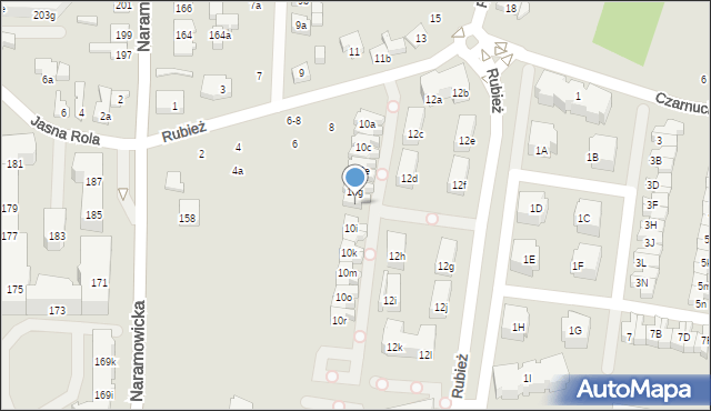 Poznań, Rubież, 10h, mapa Poznania