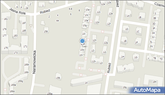 Poznań, Rubież, 10n, mapa Poznania