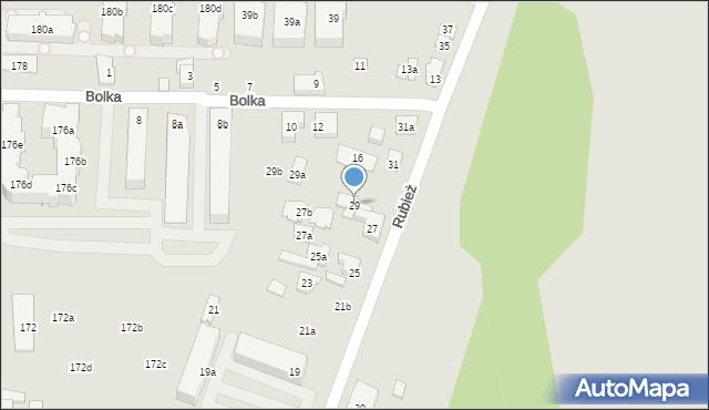 Poznań, Rubież, 29, mapa Poznania