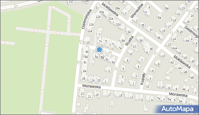 Poznań, Ruska, 5f, mapa Poznania