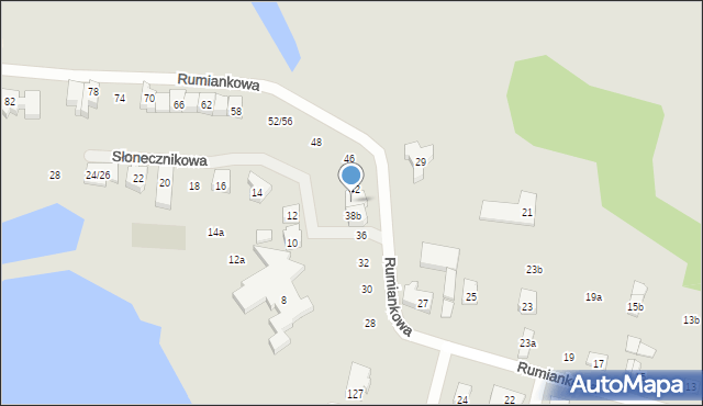 Poznań, Rumiankowa, 40b, mapa Poznania