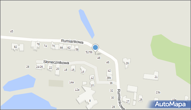 Poznań, Rumiankowa, 50, mapa Poznania