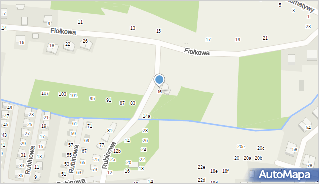 Przeginia Duchowna, Rubinowa, 16, mapa Przeginia Duchowna