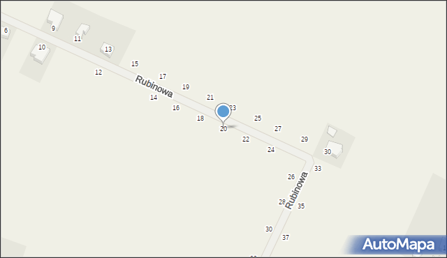 Przygodzice, Rubinowa, 20, mapa Przygodzice