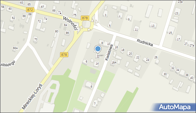 Racławice, Rudnicka, 12, mapa Racławice