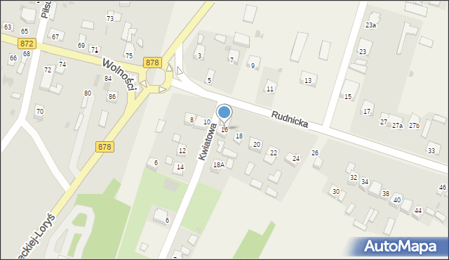 Racławice, Rudnicka, 16, mapa Racławice