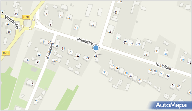 Racławice, Rudnicka, 26, mapa Racławice