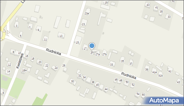 Racławice, Rudnicka, 27, mapa Racławice