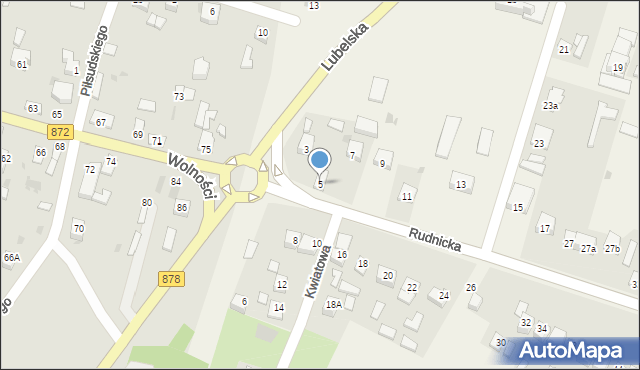 Racławice, Rudnicka, 5, mapa Racławice