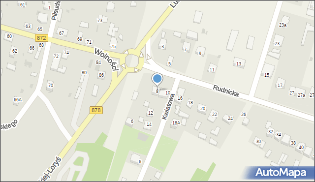 Racławice, Rudnicka, 8, mapa Racławice